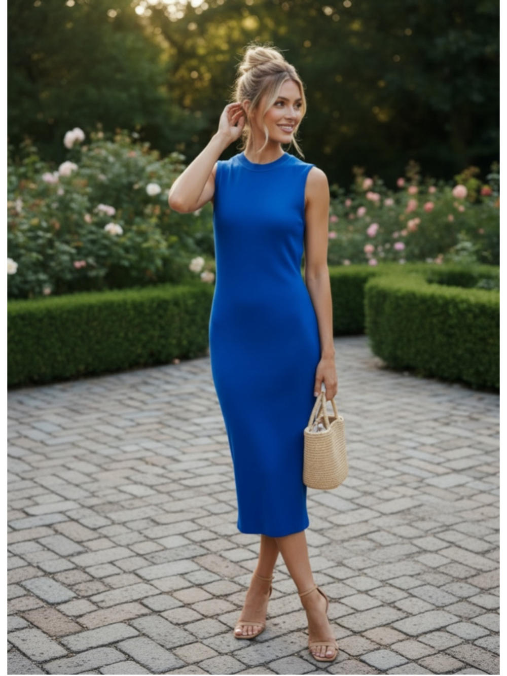 Rachel Roy Backless Dress Eternal Blue, Women's Size XL (15”-17” PTP) NWT